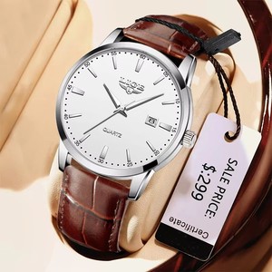 Montre à quartz de luxe pour homme LIGE LG89143, échantillon d'usine, entièrement automatique, design de cadran de 40 mm, logo personnalisé avec boîte - Product Image 1
