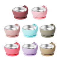 Ensemble de vaisselle pour bébé en acier inoxydable et silicone de haute qualité, 10 pièces, comprenant un bavoir, une tasse à ventouse, une tasse à eau, un ensemble d'alimentation pour bébé en silicone