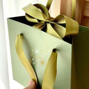 LILA High Quality Silk and Premium Cardboard Gift <b>Box</b> with Ribbon Exquisite Paper <b>Packaging</b> for Shopping Bags - Product Image 3