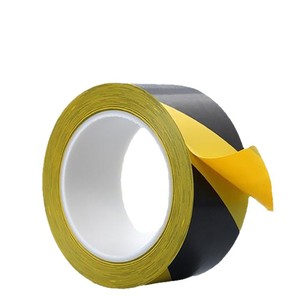 Cinta de Advertencia de Seguridad Negra y Amarilla de 0.15mm, OSHA 1910.144a, para Señalización de Pisos y Uso en Talleres - Product Image 1