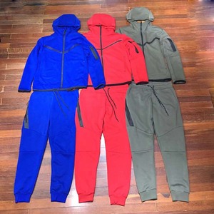 Ensemble de Survêtement de Sports d'Hiver Athlétique avec Sweat à Capuche Zippé et Pantalon de <span class=keywords><strong>Jogging</strong></span>, <span class=keywords><strong>Molleton</strong></span> de <span class=keywords><strong>Coton</strong></span> Oversize pour Homme - Product Image 3