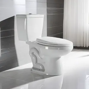 Gaya Amerika peralatan sanitasi keramik dua bagian toilet tali cupc toilet lemari air Harga toilet