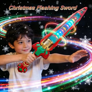 LASIVE TOYS Épée Lumineuse Clignotante Rotative avec Musique et Lumières Colorées, Jouet d'<span class=keywords><strong>Action</strong></span> pour Garçons, Idéal pour Fêtes Thème Famille - Product Image 1