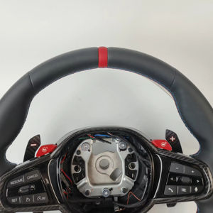 Volante Deportivo Personalizado de Tres Secciones de Fibra de Carbono Compatible con <span class=keywords><strong>BMW</strong></span> Serie G G20 G30 G38 G21 G80 G87 G82 Serie 3 <span class=keywords><strong>320i</strong></span> 330i - Product Image 2