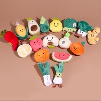 Creatieve groente grappige uitdrukkingen knoflook gember lente-ui fruit plant knuffels sleutelhangers klauwautomaat poppen PP katoen vulling