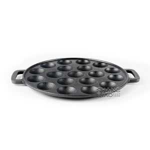 19穴丸鋳鉄タコボールパンPoffertjesパンケーキパン鋳鉄Poffertjesたこ焼きパン - Product Image 5