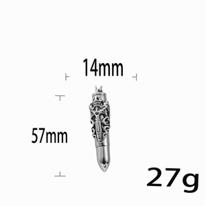 yunnique Stainless Steel Spike Pendant With Gold Dragon Design Men's Necklace 233052 - Product Image 4