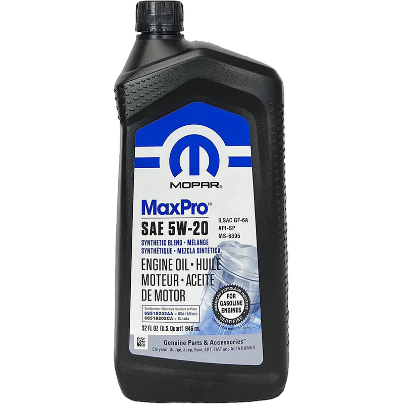 Mopar Maxpro 5W-20 Engine Oil - Synthetic Blend Lubricant