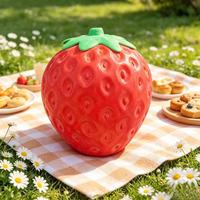 Grand jouet anti-stress souple en forme de fraise à récupération lente, modèle doux au toucher, cadeau, grands jouets anti-stress en forme de fraise