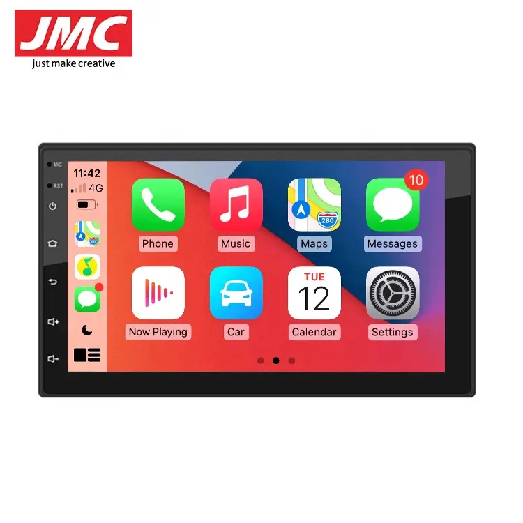 JMC 7 Inch Double 2 Din Stereo Android Dvd Player Bt Universal Head Unit Screen with Gps Multimedia Car Radio