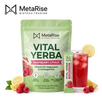 OEM Personalizado Yerba Mate en Polvo Instantáneo con Vitaminas, Sin Gluten, a Base de Hierbas, 30 Sobres, Bebida de Apoyo Inmunológico para Adultos