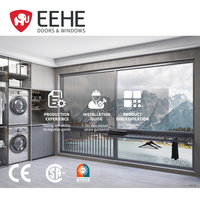 Fenêtres coulissantes en verre EEHE certifiées NFRC, insonorisées, étanches, en aluminium, avec grille en aluminium