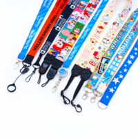 Lanière personnalisée en polyester par sublimation, avec logo imprimé, pour carte d'identité, tour de cou, ou porte-clés