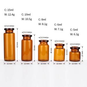 Piccole fiale per iniezione di vetro medicinale tubolare ambrato borosilicato vitamina <span class=keywords><strong>b12</strong></span> bottiglie 5ml 8ml 10ml - Product Image 4