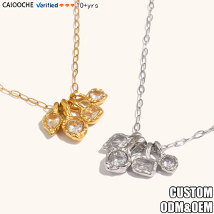 Collar CAIOOCHE para Mujer, Chapado en Acero Inoxidable PVD <span class=keywords><strong>18K</strong></span>, Diseño Exclusivo y Elegante - Product Image 1