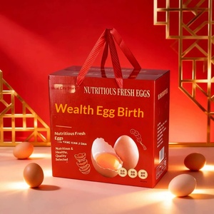 Custom Premium Selenized Egg <b>Gift</b> <b>Box</b> with Handle, Kraft Paper Carry Case for High-End Souvenirs - Product Image 2