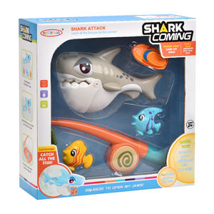 Juego de agua para <span class=keywords><strong>playa</strong></span>, baño de bebé, juguetes de pesca, <span class=keywords><strong>bañera</strong></span> divertida, novedad, juego de baño de tiburón de mano, juguete para niños - Product Image 1