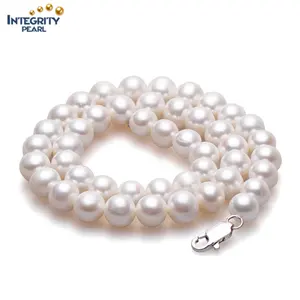 7-8mm off round wholesale real genuine cultivated culture river natural freshwater cultured fresh water pearl necklace