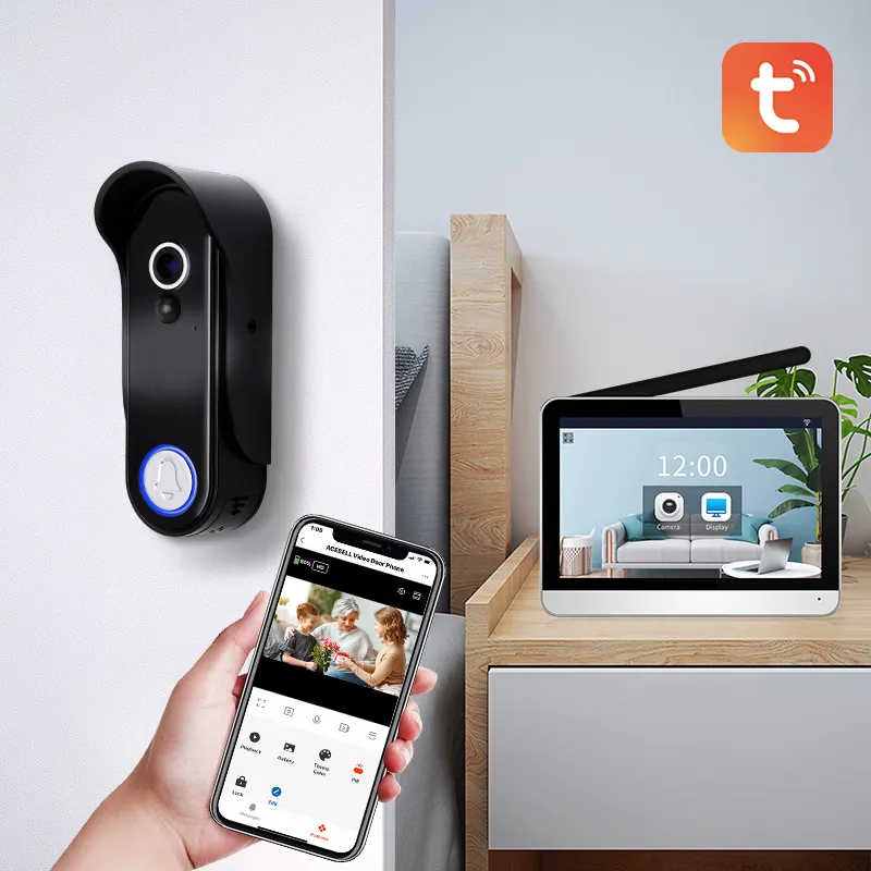 Không có dây tuya an ninh chuông cửa máy ảnh sản xuất không thấm nước IP55 Wifi intercom Wireless Door chuông máy ảnh thông minh