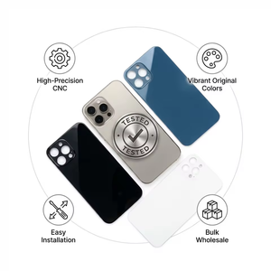 Cover Posteriore in Vetro Multicolore per iPhone 15 14 13 12 11 Pro Max 8 Plus X XR <span class=keywords><strong>XS</strong></span> Max, Ricambio per Coperchio Batteria - Product Image 1