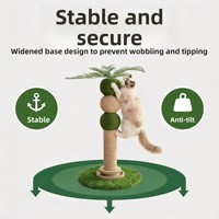 Griffoir vertical en sisal pour chat, motif cocotier, durable, sans poussière, non-déchirable, tour d'escalade, jouet pour chat, vente en gros