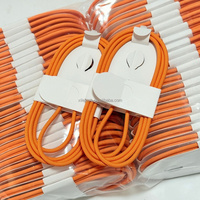 Câble de données USB-C vers USB-C 1M, double USB-C, cordon tressé orange, charge rapide 60W pour iPhone 17 Pro 16 15