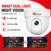 Cámara de Seguridad IP POE Wistino 4MP Camhi Pro 355 °   Cámara Domo PTZ con Visión Nocturna a Todo Color y Detección de Movimiento