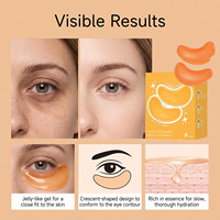 Soins des yeux quotidiens, 8 paires de patchs pour les yeux en gel à l'acide kojique et au curcuma, masque hydratant pour les yeux, patchs éclaircissants pour les yeux