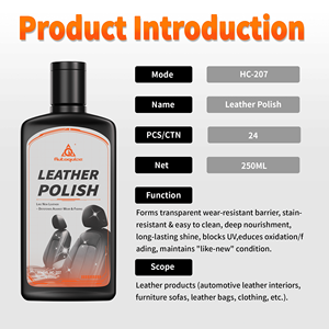 Professional <strong>Leather</strong> Polish Liquid <strong>Restores</strong> Prevents Damage Nourishing UV Protectant pH Neutral Antibacterial Car - Product Image 2