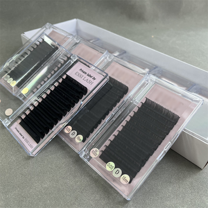 <span class=keywords><strong>ESSI</strong></span> LASH – Extensions individuelles de Faux cils de Volume en cachemire et vison avec étiquette privée, noir mat foncé - Product Image 1