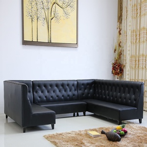 Restaurant American Diner Booth Seating Set <strong>Retro</strong> for Sale Cafe <strong>Cafeteria</strong> Pu Leather Restaurant Furniture - Product Image 3