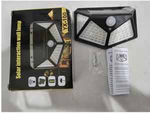 Luz de pared con Sensor humano <span class=keywords><strong>para</strong></span> patio y jardín al aire libre, carga Solar, brillo inteligente, ajuste automático, 4 lados luminosos - Product Image 6