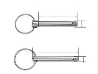 Goupilles à ressort en acier inoxydable avec anneau de traction pour quincaillerie marine et bateaux F