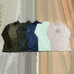 T-shirt da <span class=keywords><strong>donna</strong></span> con collo alto invernale aderente aderente, in velluto spesso, caldo e termico, t-shirt traspirante da <span class=keywords><strong>donna</strong></span> - Product Image 3