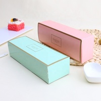 Logotipo personalizado Pastelería Uso de alimentos Galleta Donut Macaroon Pizza Pan Dulce Panadería Embalaje de papel vacío Caja de pastel con ventanas