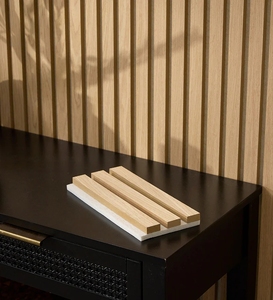 Tùy Chỉnh Gỗ Sồi/Latte Óc Chó MDF Âm Thanh Bằng Chứng Slat Gỗ Tường Akupanel Bảng Điều Khiển Âm Thanh - Product Image 1