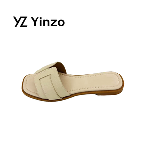 Sandalias Planas para Mujer 2026, Punta Cuadrada, Correa <span class=keywords><strong>en</strong></span> H, Parte Superior de PU, Antideslizantes, Resistentes al Desgaste, Suela Suave, Casuales, para Playa, Uso Diario - Product Image 6