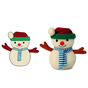 CustomPlushMaker Toyseei Juguetes Personalizados Muñeco de Nieve Animales de Peluche Suaves Souvenirs Muñeco de Peluche de Invierno de Dibujos Animados Anime Juguetes de Peluche Personalizados - Product Image 1