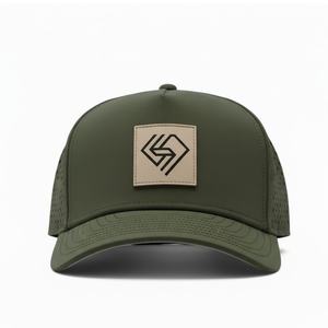 Gorra de Béisbol de 5 Paneles con Parche de Goma Personalizado de Alto Rendimiento, Impermeable, de Secado Rápido, Estructurada, Transpirable, con Cierre a Presión para Deportes al Aire Libre - Product Image 2