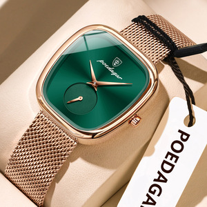 <span class=keywords><strong>Montre</strong></span> de luxe pour femmes <span class=keywords><strong>Poedagar</strong></span>, accessoires pour femmes, <span class=keywords><strong>montre</strong></span> étanche en acier inoxydable avec bracelet en maille, montres à quartz pour femmes - Product Image 3