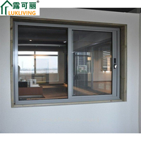 Ventanas Corredizas de Aluminio con Aislamiento Térmico, Diseño Moderno, Resistentes al Viento, con Pantalla de Acero Inoxidable Horizontal y Vidrio Insonorizado Lukliving