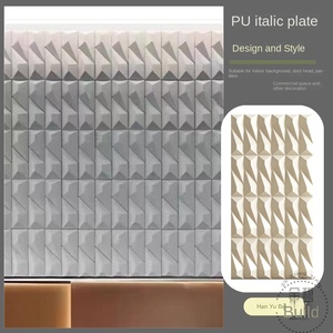 PU Vague Conseil Géométrique Décoratif Conseil Fond Mur Léger Bois Grain Ligne Pierre 3D Poisson Échelle Conseil Mosaïque Ménage - Product Image 3