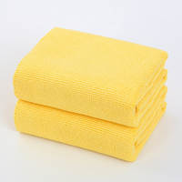 Chiffons de nettoyage en microfibre OEM, serviettes en tissu éponge tricoté, logo personnalisé, étiquette de lavage, emballage en carton souple, plusieurs grammages disponibles