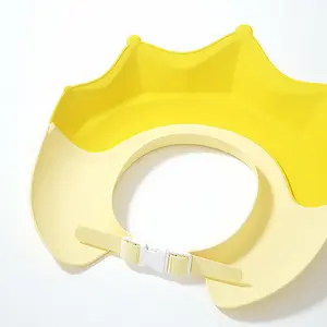 colorful baby shower cap Swim Cap Bath Shampoo Eye Protection Ear Protector