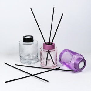 Bouteille en verre <span class=keywords><strong>Miniso</strong></span>, marque Aroma, bouteille d'aromathérapie, parfum noir vide, 100 ml, 150 ml, 200 ml, diffuseur de roseaux de luxe en verre - Product Image 1