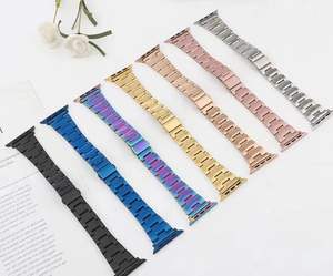 Correas delicadas y desmontables de acero inoxidable para Apple <span class=keywords><strong>iWatch</strong></span>, tres cuentas, <span class=keywords><strong>precio</strong></span> de fábrica, Ultra 8 7 <span class=keywords><strong>6</strong></span> 5 - Product Image 1