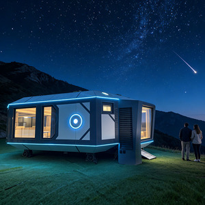 Cápsula Espacial Personalizable para Alojamiento y Campamento con <span class=keywords><strong>Muebles</strong></span> Completos y Protección Contra Moho, Casa Contenedor Prefabricada - Product Image 1