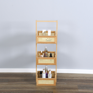 Estante Independiente de 3 Niveles para Baño, Estante de Almacenamiento de Bambú y Madera para Toallas de Baño, Jabón de Manos y Artículos de Aseo - Product Image 5