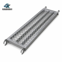Planche de coffrage industrielle personnalisée en acier HDG avec grille Exp et extrémité à crochet en C 3000x240x65mm EN1065 pour support de coffrage de construction d'entrepôts