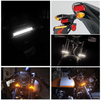 12V double couleur Led blanc jaune clignotant indicateur 36SMD universel queue frein arrêt Flexible moto bande lumineuse